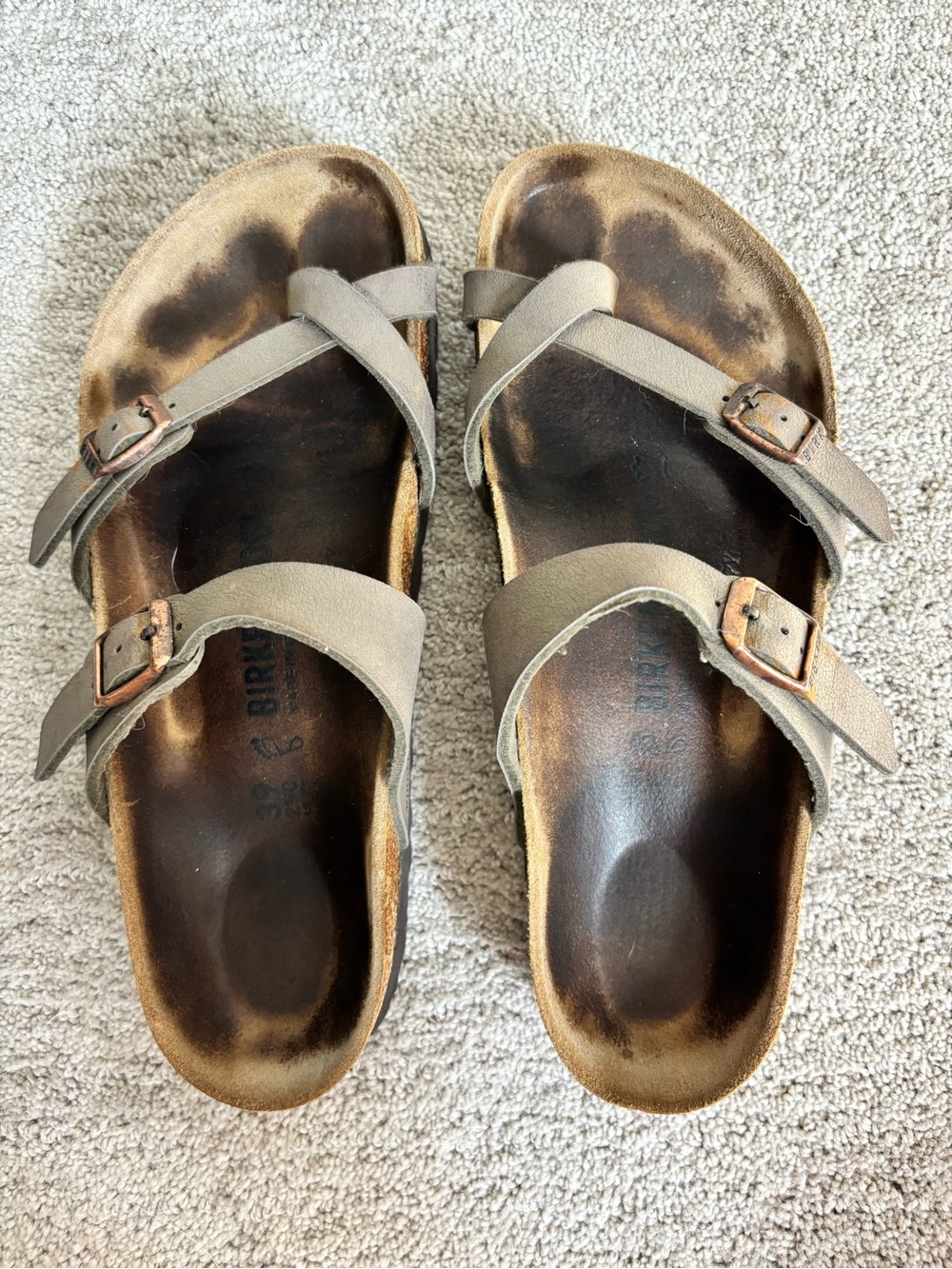 Birkenstock Women's Mayari Taupe Two-Strap Sandals